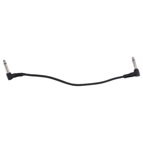 18 PCS Cabos de Patch de Guitarra de 6 Polegadas, Cabo de Efeito de Pedal de Guitarra Preto Cabo de Efeito, Cabo de Patch de Guitarra de ÂNgulo Reto 1