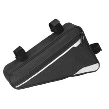 Grand sac de vélo triangulaire étanche 29x20x5cm pour rangement, noir
