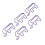 Cute Purple Elephant Paper Clips 100pcs 1