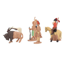 10 pièces de figurines d'action cowboy et indien en PVC, durables, riches en détails, décoration pour enfants