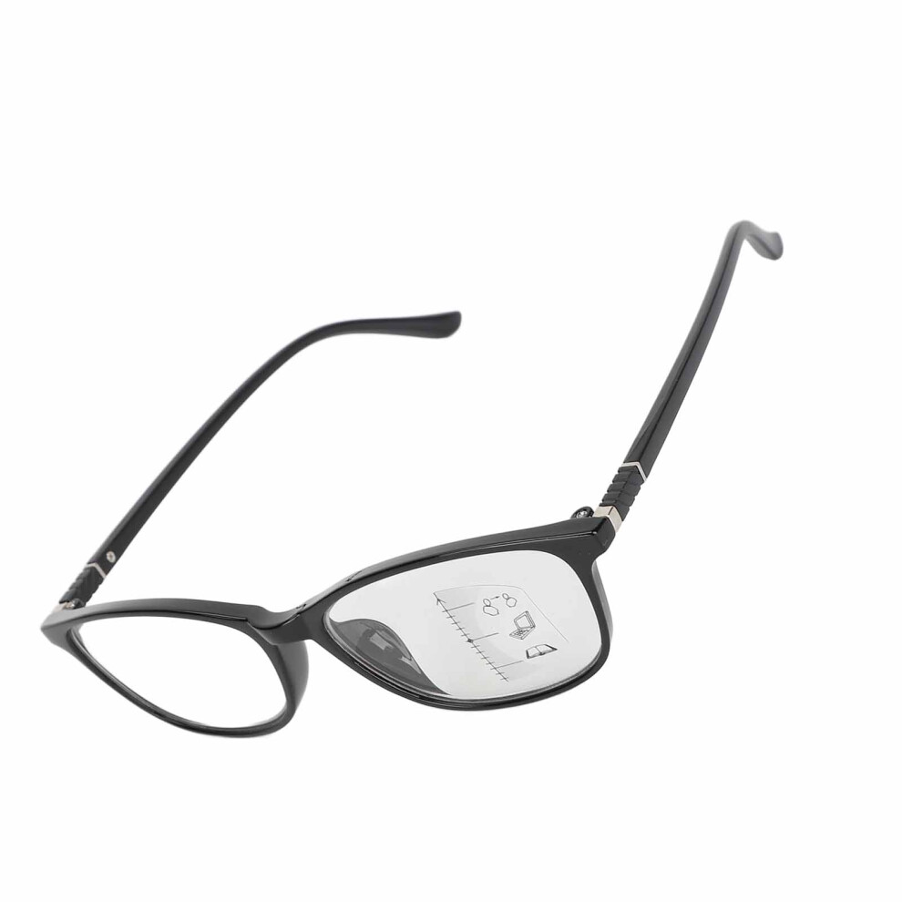 Black Adjustable Progressive Multifocal Reading Glasses Men Women Resin Frame