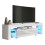 TV Unit Aria 160cm - White with Gloss Doors and LED Lights 5