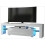 TV Unit Aria 160cm - White with Gloss Doors and LED Lights 6