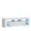 TV Unit Aria 160cm - White with Gloss Doors and LED Lights 8