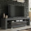 TV Unit Aria 160cm - Dark Grey with Gloss Doors 1