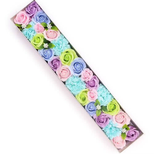 Soap Flowers Extra Long Box - Baby Blessings - Blues 2