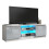 TV Unit Aura 120cm - White & Grey Gloss Doors and LED Lights 3