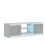 TV Unit Aura 120cm - White & Grey Gloss Doors and LED Lights 5