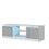 TV Unit Aura 120cm - White & Grey Gloss Doors and LED Lights 6