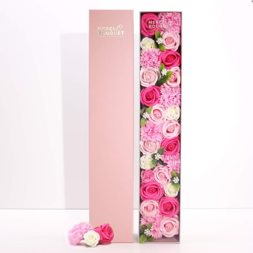 Soap Flowers Extra Long Box - Baby Blessings - Pinks