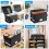 Fireproof Document Box with Locks File Storage Organizer Box Safe Bag 4