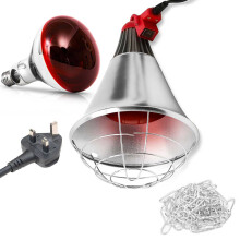 Infrared Heat Lamp Poultry, Puppies, Dog Kittens Piglets & 250W Bulb