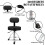 Drum Throne w/ Backrest Hydraulic Drum Stool Adjustable Heigh Seat Saddle 5