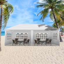 10'X20' Party Tent Canopy Patio Wedding Gazebo w/ 4 Removable Sidewalls