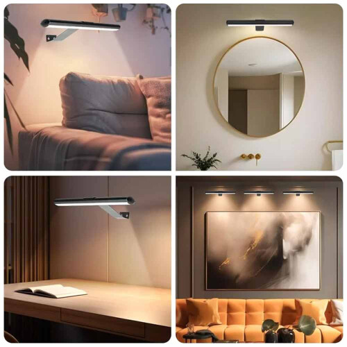 Wireless Picture Lights Dimmable Light Rechargeable Art Display Light 2