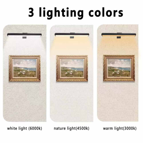 Wireless Picture Lights Dimmable Light Rechargeable Art Display Light 1