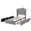 Upholstered Bed, Storage Bed, 3FT single bed 90x190cm 12