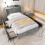 Upholstered Bed, Storage Bed, 3FT single bed 90x190cm 17