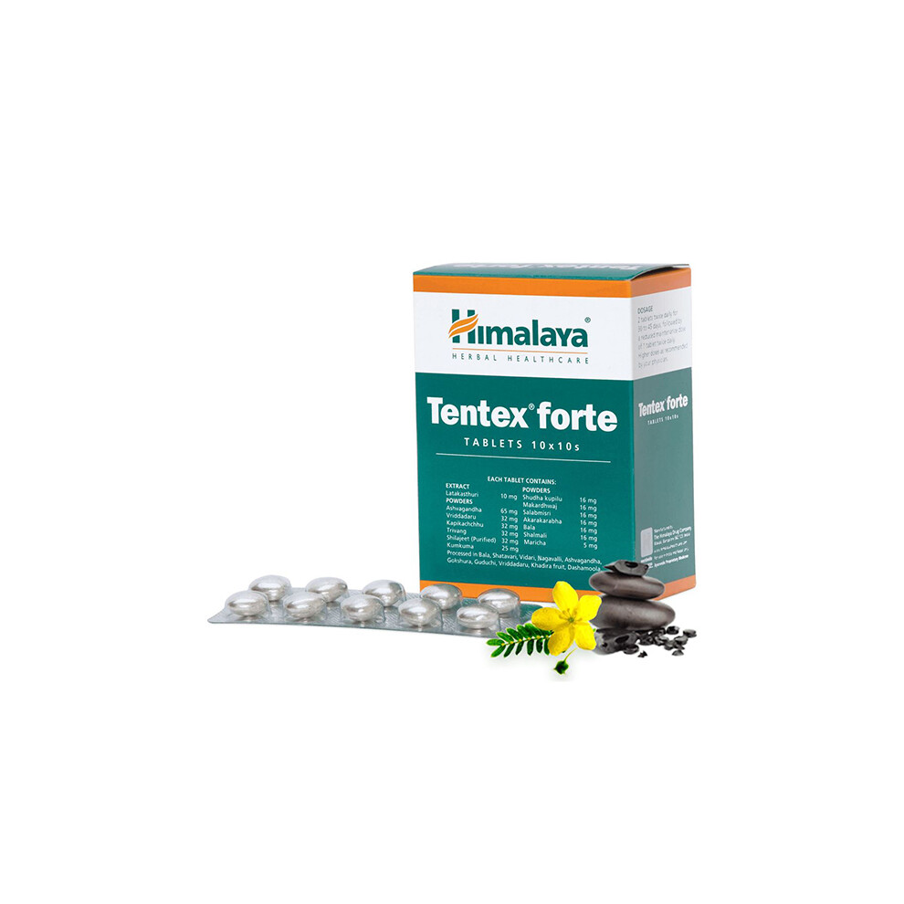 Tentex Forte Capsules 30s Ayurvedic Men's Vitality Formula | Supports Stamina, Energy, Strength, Male Performance