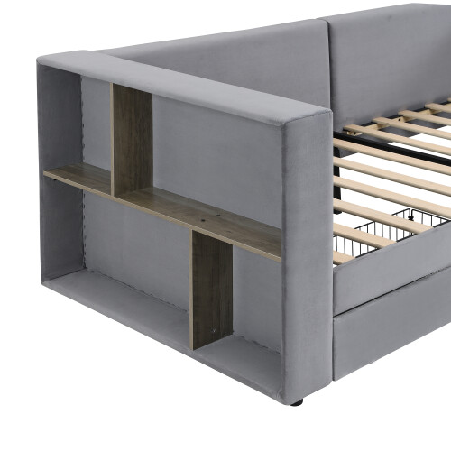 Upholstered bed, 3FT single bed 90x190cm, Daybed sofa bed 2