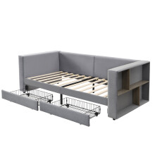 Upholstered bed, 3FT single bed 90x190cm, Daybed sofa bed