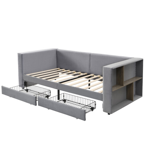 Upholstered bed, 3FT single bed 90x190cm, Daybed sofa bed