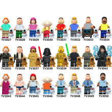 24pcs The House of Animated Comedy Louis Chris Griffin Stefan Stefan Pete building block minifigures Kids Gifts Toys Fit Lego