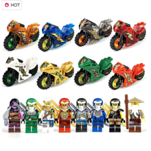 8Pcs Ninjago Motorcycle Minifigures Ninja Mini Figures Fits Blocks Toy