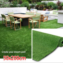 2M Artificial Grass Garden Turf Offcut Roll End Realistic Lawn Fake Carpet Mat