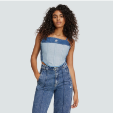 (UK 10) Adidas Originals Kseniaschnaider Denim Corset