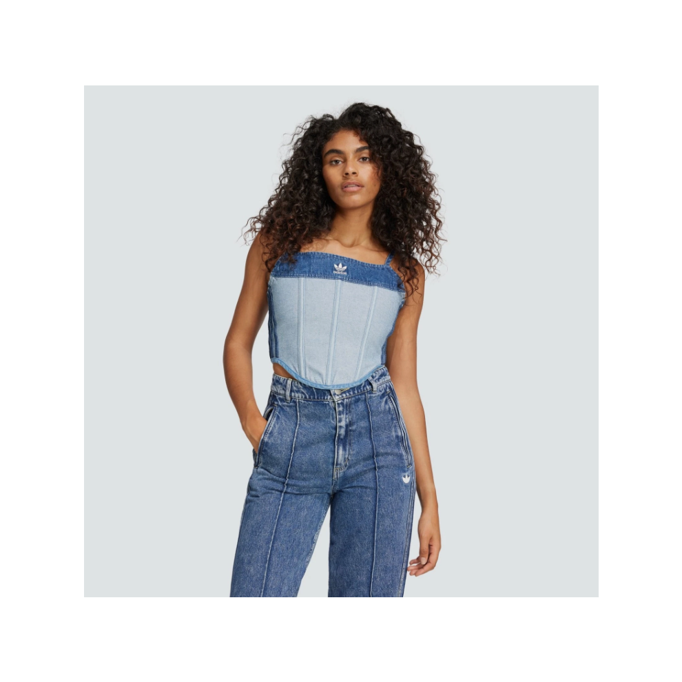 Adidas (Uk 10) Originals Kseniaschnaider Denim Corset