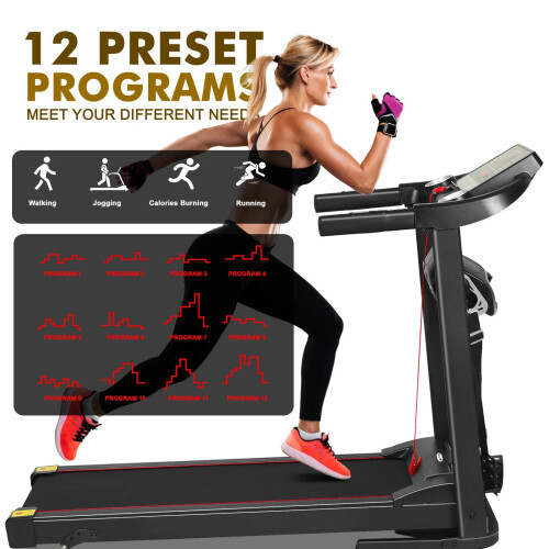 Treadmill Electric Massager & Incline Foldable Motorized Running Machine Home 2