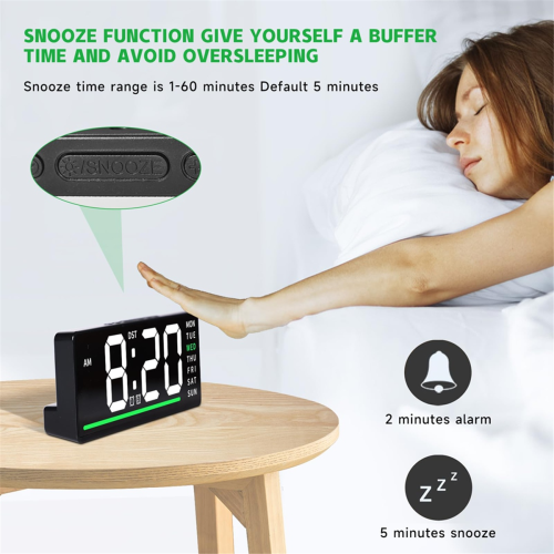 Loud Alarm Clock for Heavy Sleepers, LED Digital 2