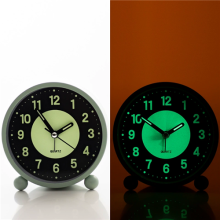 (Green) Glow-In-The-Dark Clock Silent Clock Battery
