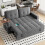 Joolihome 3-in-1 Convertible Fabric Pull Out 2 Seater Sofa 1