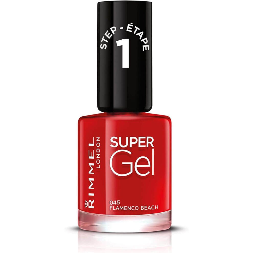 Rimmel Red London Gel Nail Polish, 045 Flamenco Beach