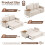 Joolihome 3-in-1 Convertible Fabric Pull Out 2 Seater Sofa 2
