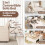 Joolihome 3-in-1 Convertible Fabric Pull Out 2 Seater Sofa 4