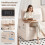 Joolihome 3-in-1 Convertible Fabric Pull Out 2 Seater Sofa 5