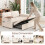 Joolihome 3-in-1 Convertible Fabric Pull Out 2 Seater Sofa 6