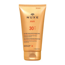 Nuxe Sun Delicious Lotion High Protection for Face and Body SPF30| skin aging and promotes a sublime tan -150ml