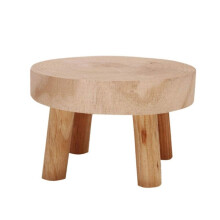 Wooden Stool Display Plant Stand Decorative Wood Plant Stool Bonsai Holder for Indoor Outdoor Home Garden M