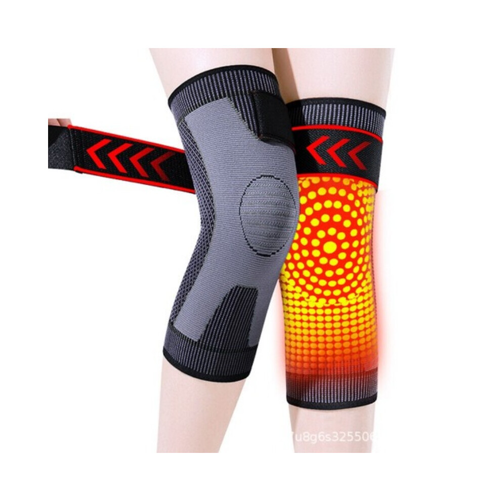 Photos - Safety Equipment  Self Knee Support Leg Brace Warmer Massager Pad, Relax, Design, Comfortable Fit, Breathable Fabric, Washabl(Long, XL-Black)