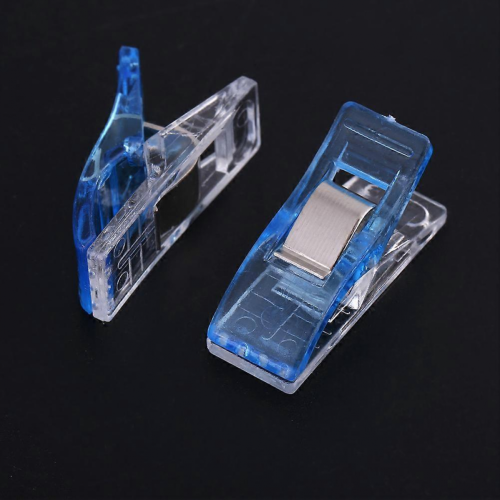 20pcs Plastic Clip For Quilting Sewing Knitting Fabric Binding Needlework Clamp (Blue) 1