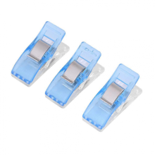 20pcs Plastic Clip For Quilting Sewing Knitting Fabric Binding Needlework Clamp (Blue)