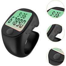 Electric Finger Hand Tally Counter with Quiet Operation for Swimming, Outdoor Sports, Men and Women, Black