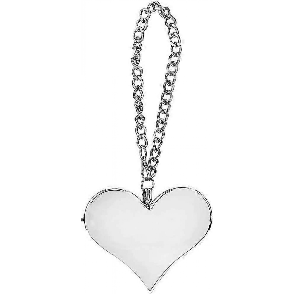 Safe Sound Personal Alarm,Heart Shape Personal Security Alarm Keychain (Silver) 6485316680704