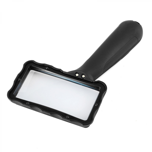 LED Lighted Rectangular Magnifier, 10X Handheld Reading Glass for Low Vision, Macular Degeneration, Seniors 2