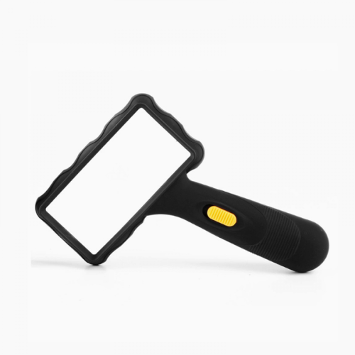 LED Lighted Rectangular Magnifier, 10X Handheld Reading Glass for Low Vision, Macular Degeneration, Seniors