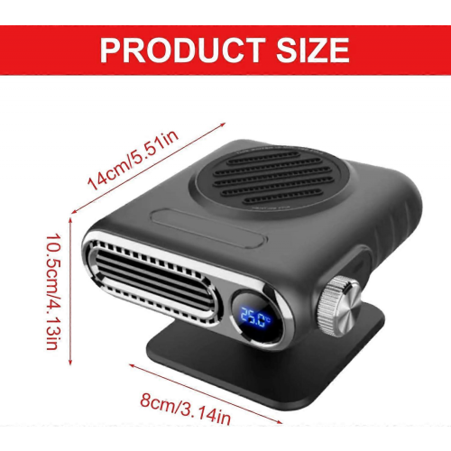 12V Car Heater with Digital Display Fast Windshield Defogger for Winter Cabin Use 1